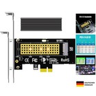 PA09-X1-HS M.2 NVMe zu PCIe X1 Adapter mit M.2 Kühlkörper für 2230/2242/2260/...