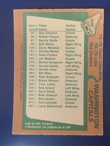 Tarjetas de hockey O-Pee-Chee OPC 1978-79 completa tu conjunto que elijas #131 - 260 - Imagen 129 de 229