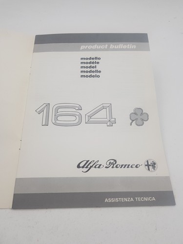 Manuale officina Alfa Romeo Alfa 164 IE Quadrifoglio bollettino tecnico vettura. - Foto 3 di 24