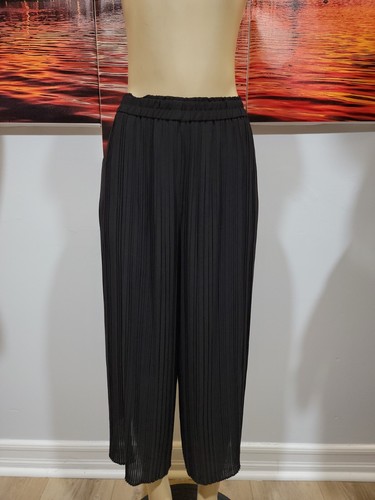 Uniqlo Chiffon Pleated Straight Women's Skirt Pants Size M NWT #01 - Picture 10 of 13