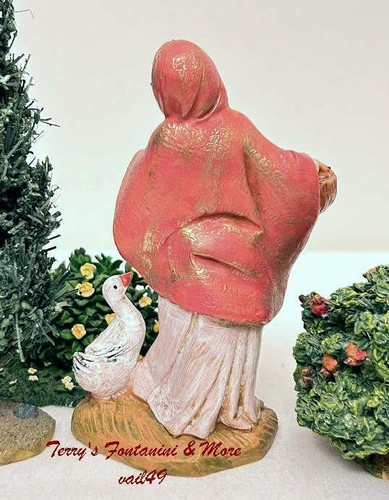 FONTANINI DEPOSE ITALY 5" DEBORAH mit GANS KRIPPE DORF FIGUR 57584 NEU - Bild 2 von 2