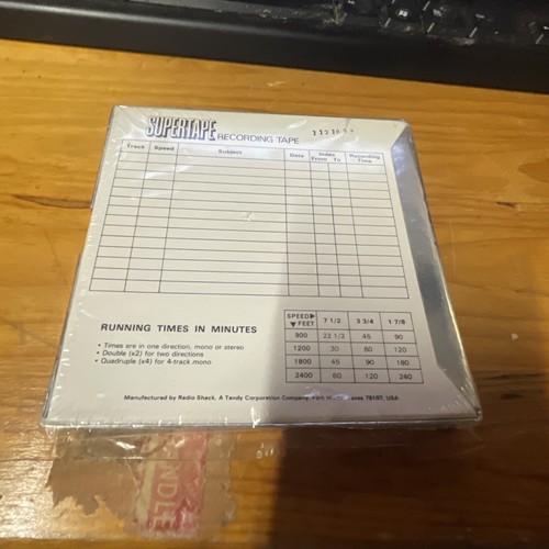 Realistico Laboratorio Standard Supertape 1 Mil 5" Mulinello 900 ft Basso Rumore Nuovo - Foto 3 di 4