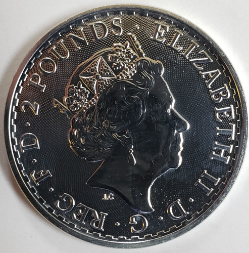 U.K. 2023 £2 1oz Silver Queen Elizabeth Britannia .999 SILVER BU APMEX