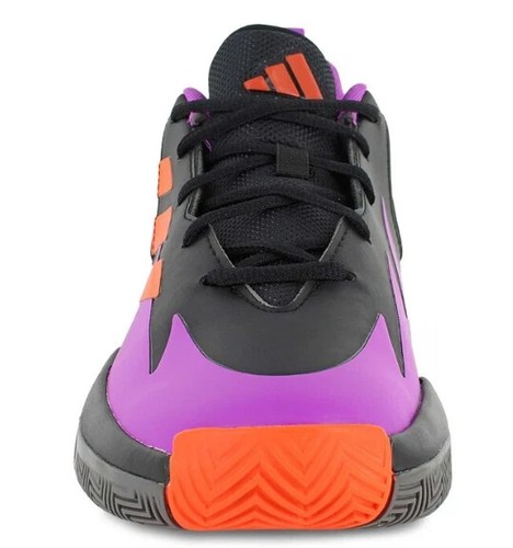 Adidas Cross Em Up Junior Kids # 5 Basketball Sneakers Black Purple Orange NEW - Picture 5 of 10