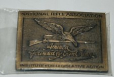 Vintage NRA America  Founded by Gun Owners Belt Buckle New
