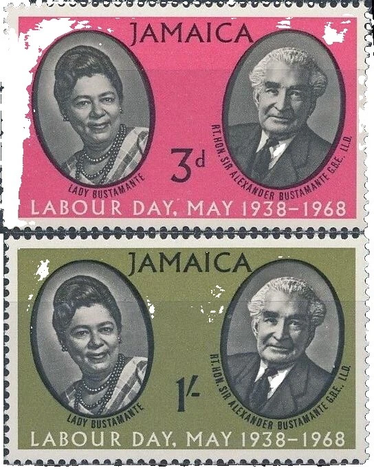 Estampillas postales de varios colores de Jamaica (1962-presente)