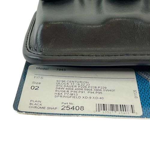Bianchi Slim Triple Mag Pouch 7945 Plain Silver Snaps For 9mm and .40 mags 25408 - Picture 2 of 7