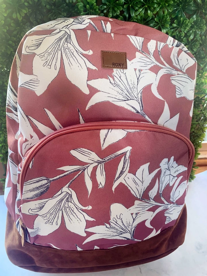 Roxy розовый рюкзак с белыми цветами - совершенно новый - Бесплатная доставка - Изображение 2 из 4