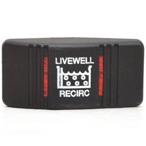 Carling Boat Rocker Switch CoverLivewell Light Black Actuator