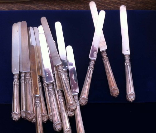 PARIS FRANCE/FRENCH ART NOUVEAU 1900-20 .950 STERLING SILVER KNIVES/MINERVA MARK - Picture 2 of 8