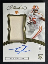 TEE HIGGINS 10/25 GOLD ROOKIE WORN PATCH ONCARD AUTO AUTOGRAPH 2020 FLAWLESS RPA