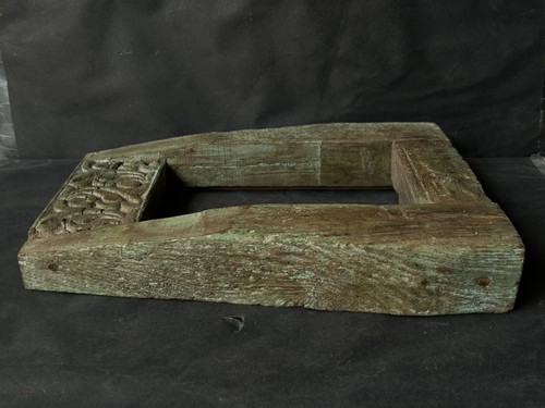 RARO MARCO/ESPEJO DE MADERA MACIZA PESADA TALLADO A MANO ÚNICO ANTIGUO DE COLECCIÓN, - Imagen 10 de 15