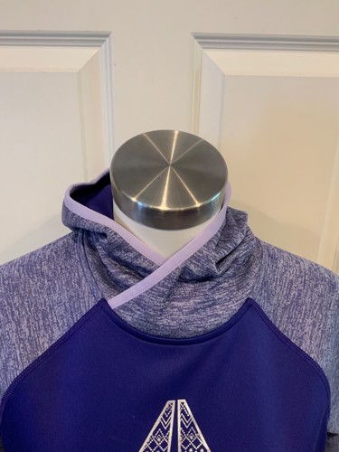 Reebok Youth Purple Heathered Logo Front Hoodie Sweatshirt, Size XL - Picture 2 of 7