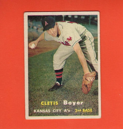 1957 Topps #121 Clete Boyer G Good RC Rookie Kansas City Athletics #33530