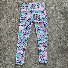 Lilly Pulitzer Girls Miaia Floral Palm Tree Leggings Size XL 12-14