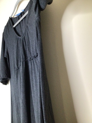 Simply Vera Vera Wang Women's Medium Grey Round Neck 3/4 Sleeve Dress - Picture 9 of 13