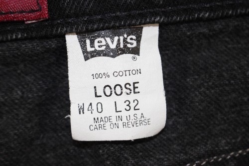 Vintage Levi's 545 Loose Fit Jeans Brown Tab USA Made 90s Black Wash Men's 40x32 - Picture 7 of 12