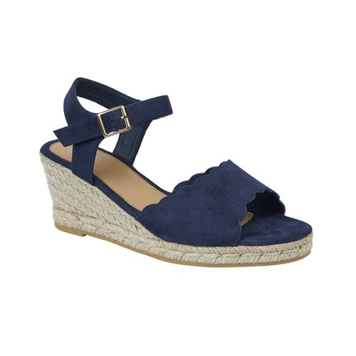DAMEN KEILABSATZ SANDALEN DAMEN PLATEAU SCHNALLE KNÖCHELRIEMEN ESPADRILLE SCHUHE - Bild 5 von 19