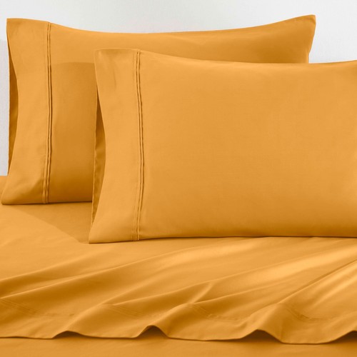 1200 Thread Count 100% Egyptian Cotton Luxury Solid Bed Sheet Set - Picture 28 of 134