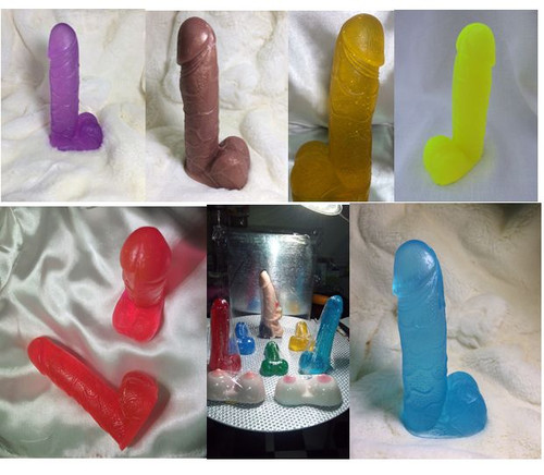 Amber Blue Red Brown & More Penis Soap Bar Glycerin Shea Butter Grape Seed Oil - Picture 2 of 12