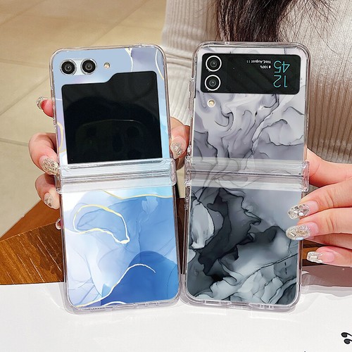 Shockproof Marble Hinge Folding Case For Samsung Galaxy Z Flip5 Flip6 4 3 Cover - Picture 12 of 18