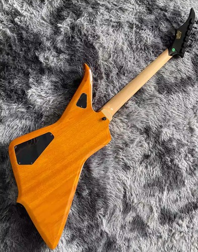 Venta caliente Guitarra Eléctrica Personalizada de Fábrica 6 Cuerdas Acabado Negro Brillante Herrajes - Imagen 4 de 10