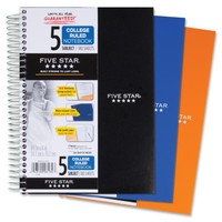 Acco Notebook Wirebound 5-subject 180 Sheets 9-1/2x6 Assorted 06184 Acco Notebook Wirebound 5-subject 180 Sheets 9-1/2x6 Assorted 06184