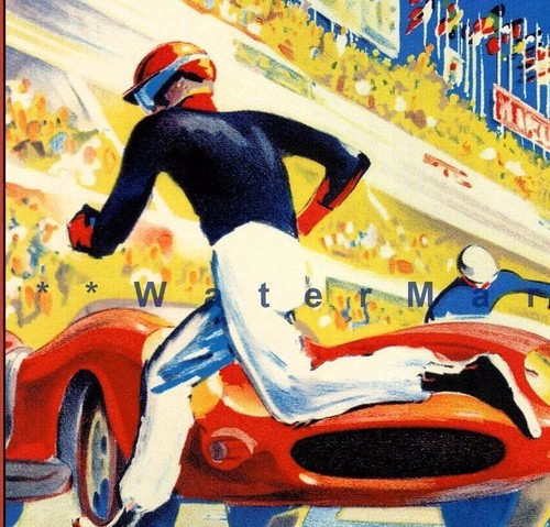 Monaco Grand Prix 1959 Le Mans 24 Hours Vintage Poster Print Retro Racing Cars - Picture 2 of 4