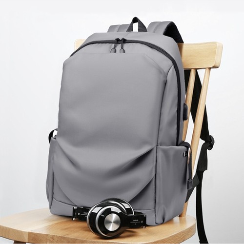Waterproof Backpack Men School Bag Simple Travel Casual Laptop Bag - Picture 2 of 14