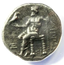 Philip III Alexander the Great III AR Tetradrachm Silver Coin 323 BC. ANACS VF30