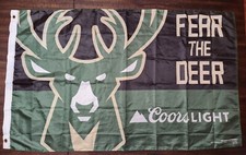 SGA Milwaukee Bucks Coors Light Flag Black