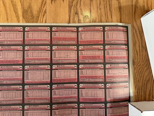LOT OF 6 - 1989 TOPPS UNCUT SHEET of 132 BASEBALL CARDS MLB GWYNN RAINES LARKIN - Bild 10 von 11