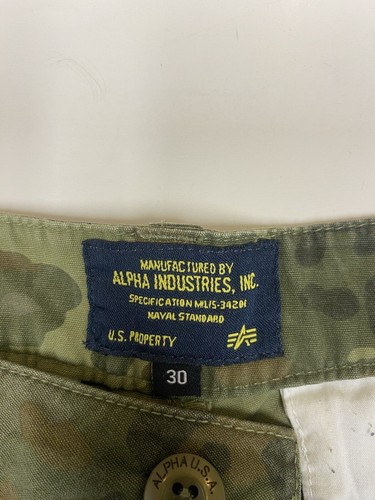 ALPHA INDUSTRIES NAVY STANDARD MILITARY CAMOUFLAGE PANTS SIZE MENS SIZE 30 - Picture 4 of 7