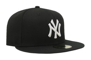 New-Era-59Fifty-MLB-Cap-New-York-Yankees-FITTED-hat-BLACK-W-WHITE-LOGO