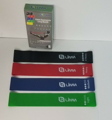 Limm Resistance Loop Bands 4 Bands Levels Beginner to Advanced gym workout fit - Picture 10 of 12