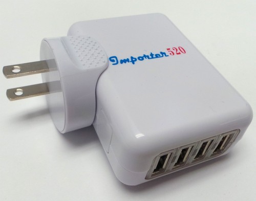 2.1Amp Strong 4Port USB Wall Home Travel Charger Accessory White for Cell Phones - Picture 8 of 8
