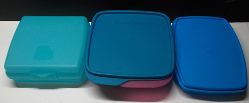 Tupperware 813 7503 3752 Contenitori Snack Pranzo Lotto di 3 - Foto 5 di 6