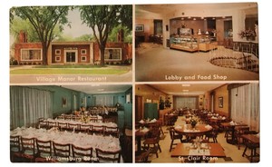 Village-Manor-Restaurant-Grosse-Pointe-Michigan-MI-Postcard