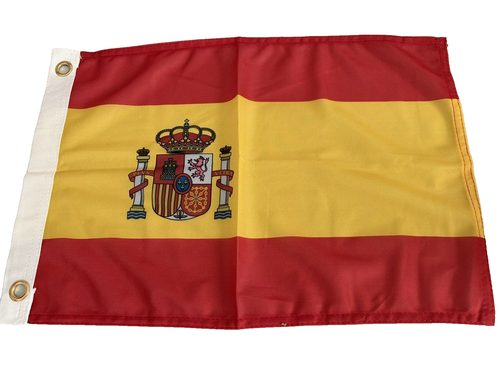 12x18 12''x18'' Spain Spanish Rough Tex Knitted Flag Banner Grommet-4,Z22 - Picture 2 of 2