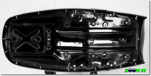 MOTORCYCLE SADDLE SEAT TRIM, METAL LOOK CB750, GT380, Z650, CD CLASSIC VINTAGE - Picture 5 of 8