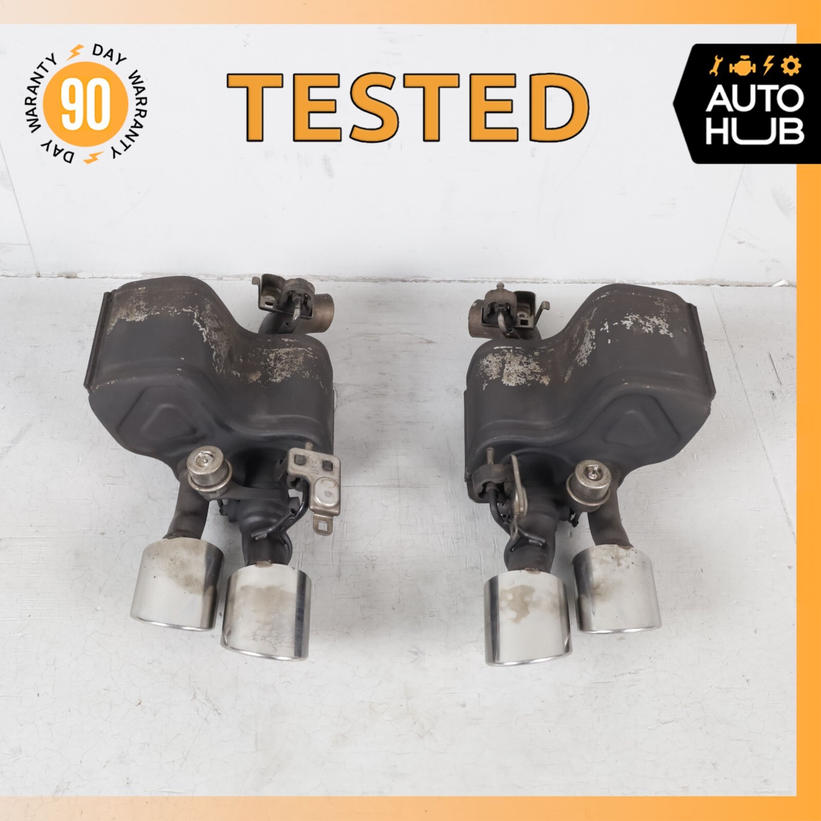 Maserati Quattroporte S Q4 M156 Exhaust Muffler Left & Right Side Set OEM