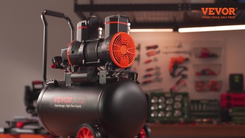 Uimoso Air Compressor 4.8 Gallon 900W 2.2 CFM@ 90PSI 70 dB Ultra Quiet Oil Free - Video 1 of 1