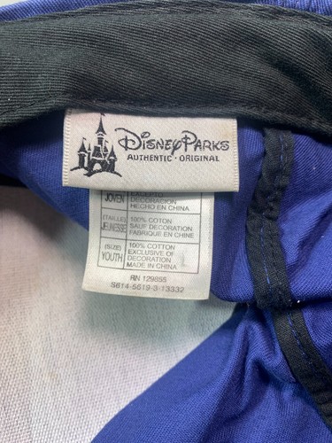 Disney Parks Authentic Blue & Yellow Mickey Mouse Baseball Hat Ears Youth Adjust - Picture 3 of 4