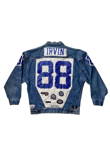 LEVIS Vintage Denim Jacket NFL Football Dallas Cowboys Patches Reebok Reworked - Picture 2 of 22