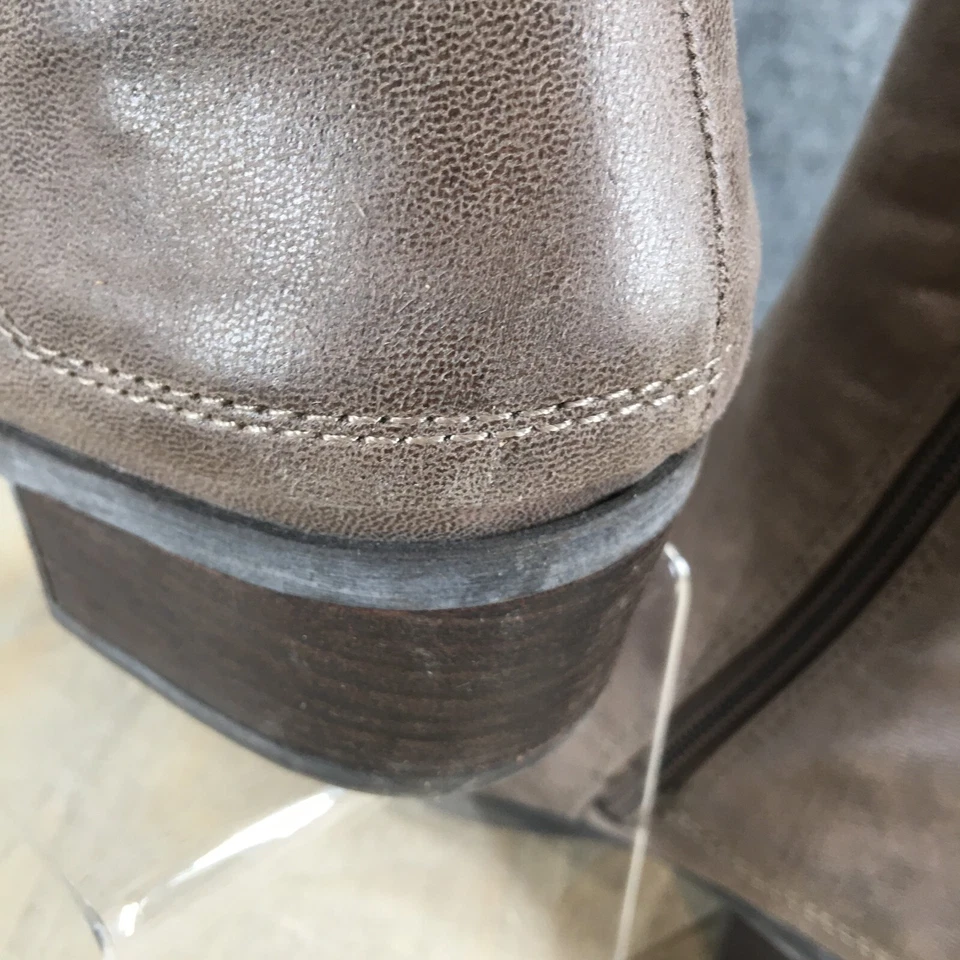 Botas Baretraps para mujer 7 M Grove altas hasta la rodilla tacones de bloque marrón imitación cuero Foto 4 de 4