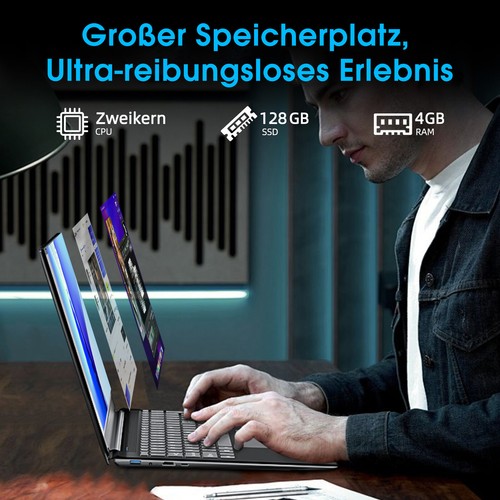 SGIN Laptop 17,3 Zoll 4GB RAM 128GB SSD ROM Laptop (TF 512 GB) I3 5005U 2 x USB - Bild 5 von 9
