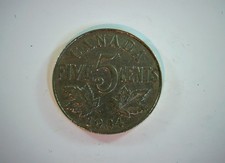 Canada 1934 5 Cents George V (Small Crown) 5 Cents Coin