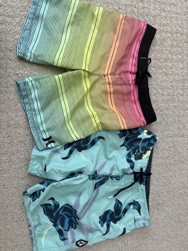 Hurley  and Valcom Swim Trunks Sz 25 +Nike Long sleeve Swim Shirt - Picture 1 of 3
