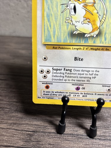 Raticate 040/102 Base Set Regular-Vintage-Pokemon TCG-Fast Shipping-LP!! - Picture 4 of 8