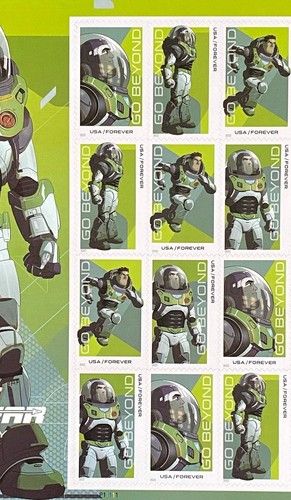 USA 2022 Stamps MNH Forever Disney Go Beyond Buzz Lightyear Plate Sheet of 20 - Picture 3 of 6